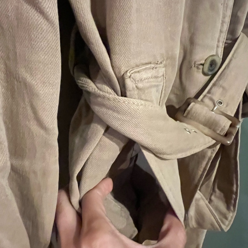 AE Dreamy Drape Tan Trench Coat Size XL - Picture 7 of 10